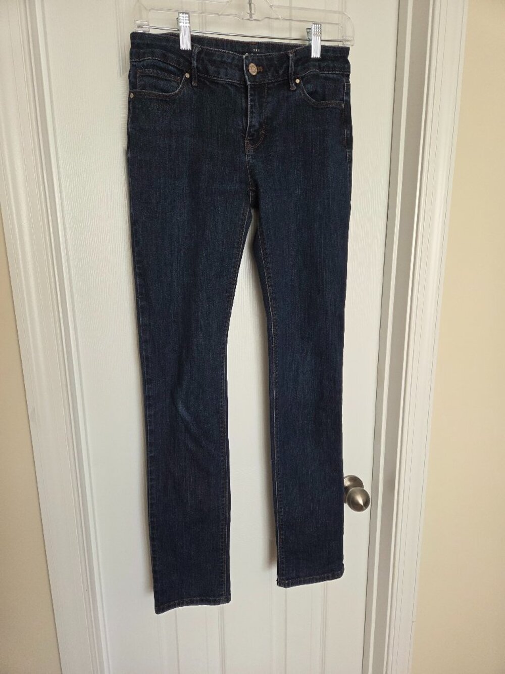 WHBM Dark Wash Slim Jeans, Size 0